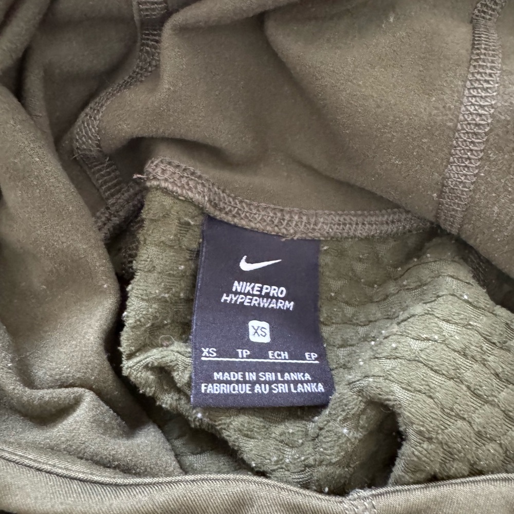Nike Pro Hyperwarm Dark Green Performance Hoodie - image 4